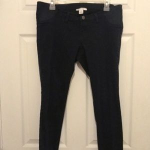 Maternity Navy Twill Pants